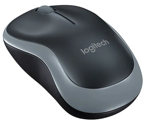 Миша Logitech бездротова оптична маленька сірого кольору