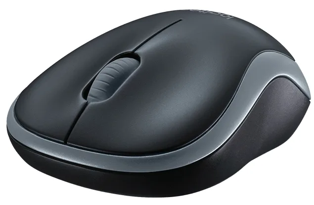 Миша Logitech бездротова оптична маленька сірого кольору