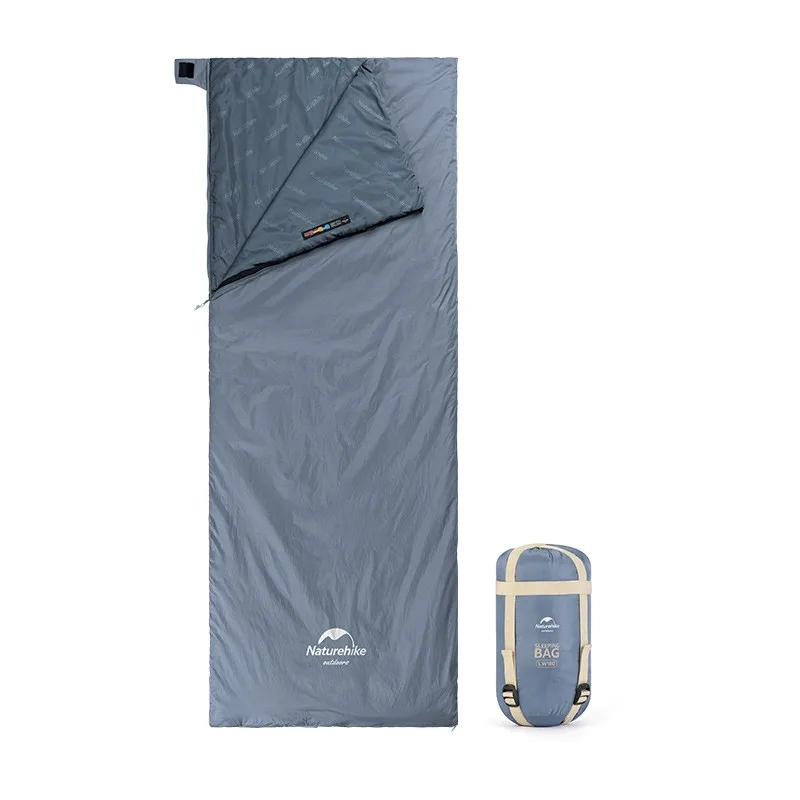 Спальник Naturehike нейлон 190х75 см сіро-синій 15°C
