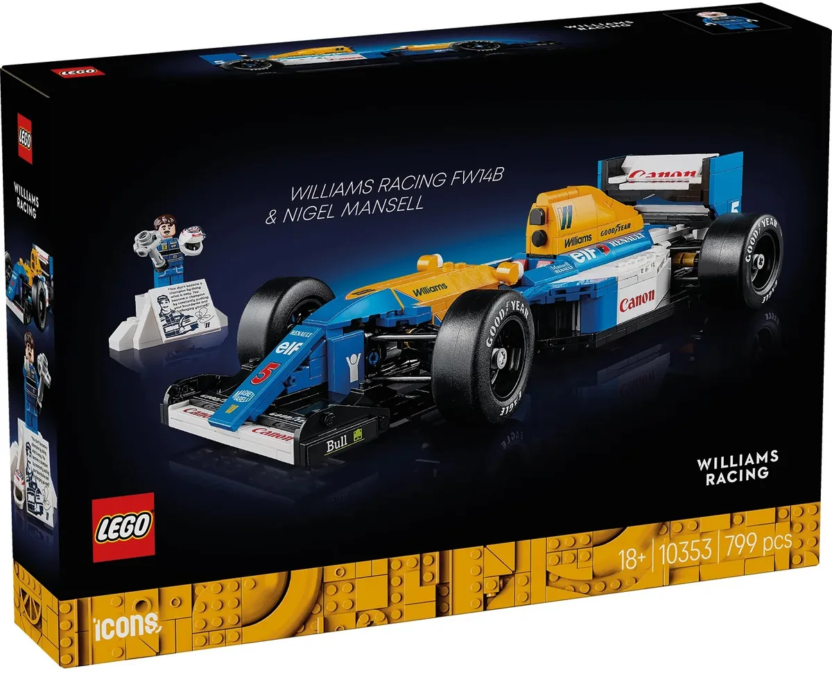 LEGO Icons Конструктор Williams Racing FW14B 18+ Спорткар для дорослих
