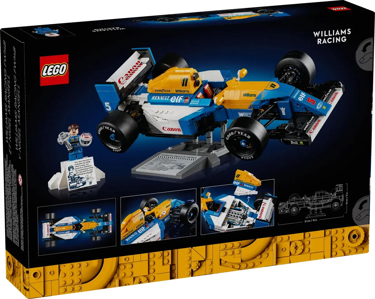 LEGO Icons Конструктор Williams Racing FW14B 18+ Спорткар для дорослих