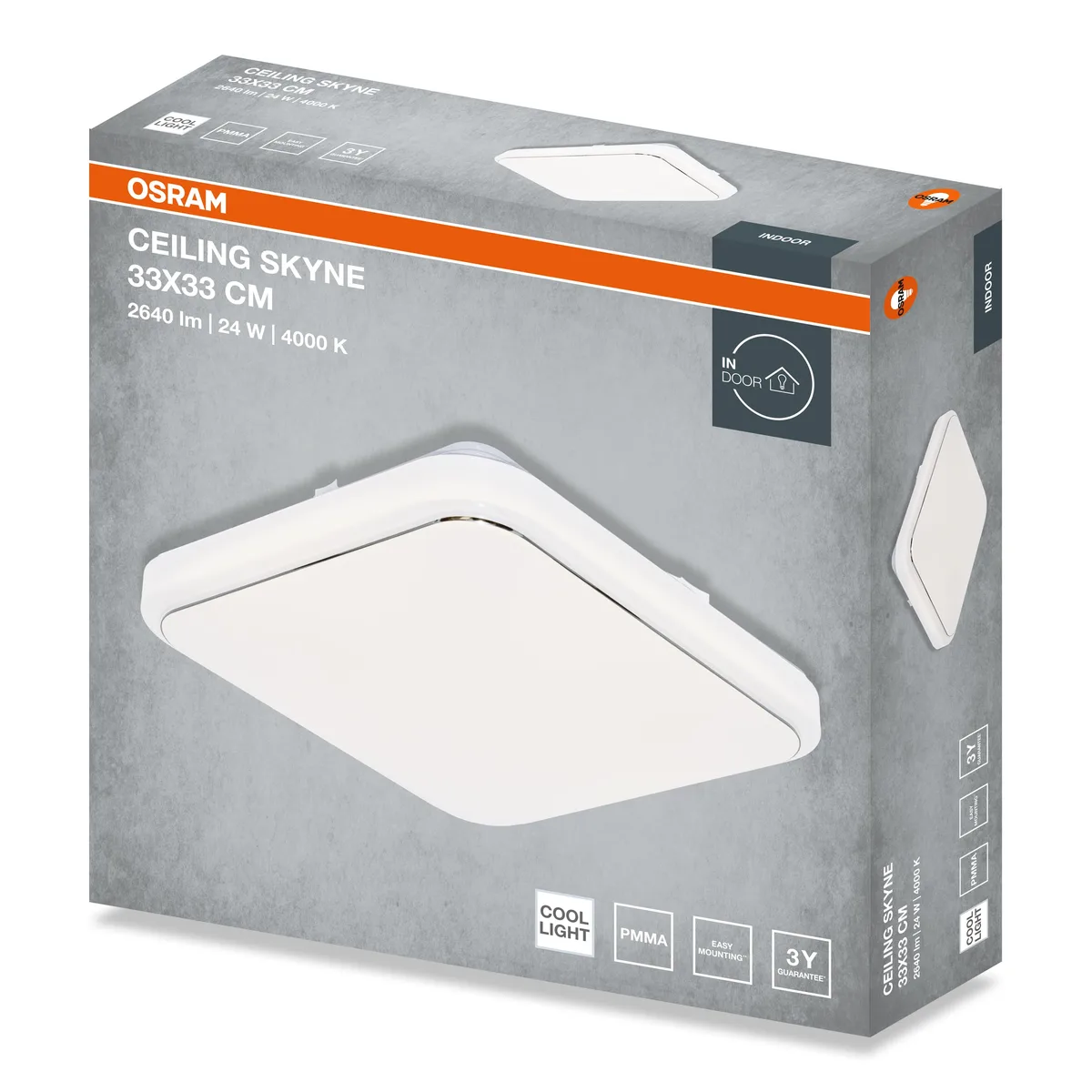 Світильник Osram LED накладний 24Вт 330мм квадратний білий 4000K