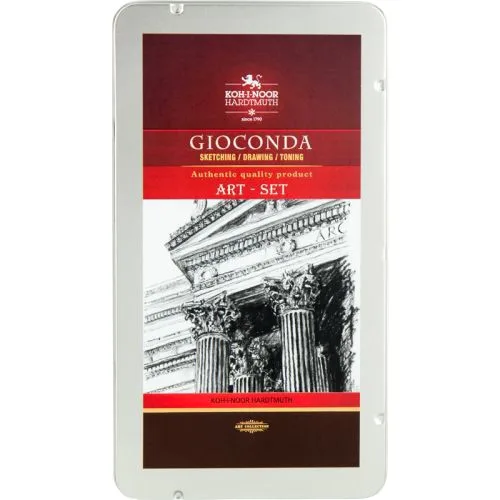 Набір художніх олівців Gioconda 10 предметів для малювання у металевій упаковці.
