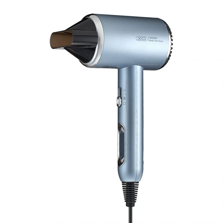 Фен XO 1600W 3 швидкості 3 температури 120х75х265 мм блакитний