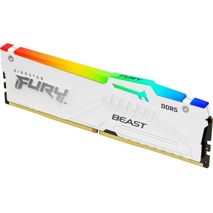 Пам'ять ПК Kingston DDR5 16GB 6400 Beast White RGB EXPO