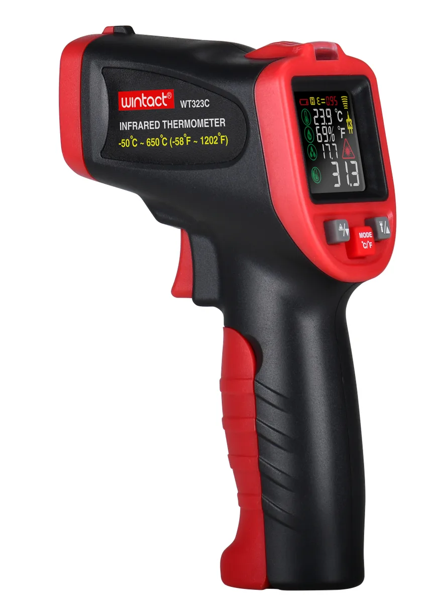 Пірометр WINTACT WT323B безконтактний інфрачервоний 650°C кольоровий дисплей 3 В