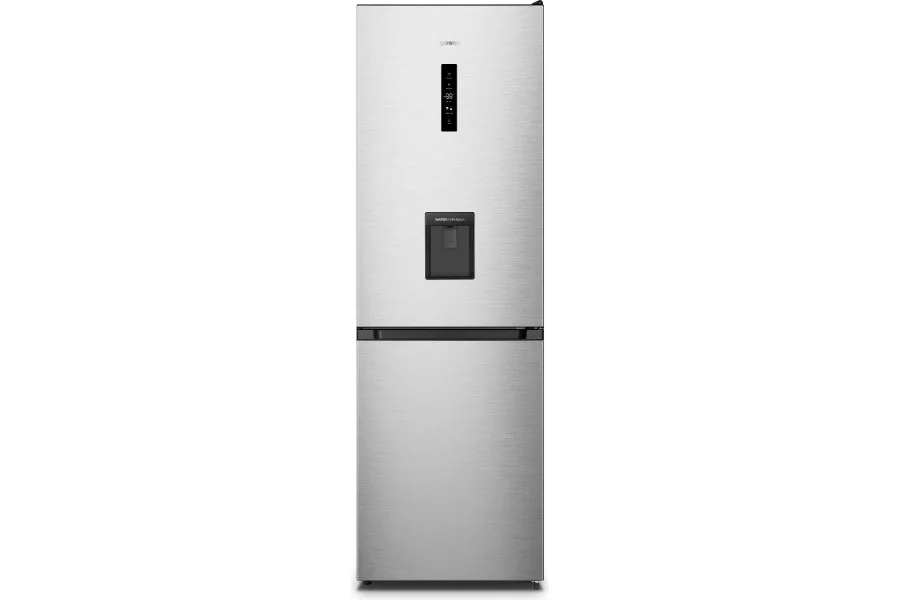 Холодильник Gorenje нержавеющая сталь 186х59х60 см 304 л с нижней морозильной камерой NoFrost Plus