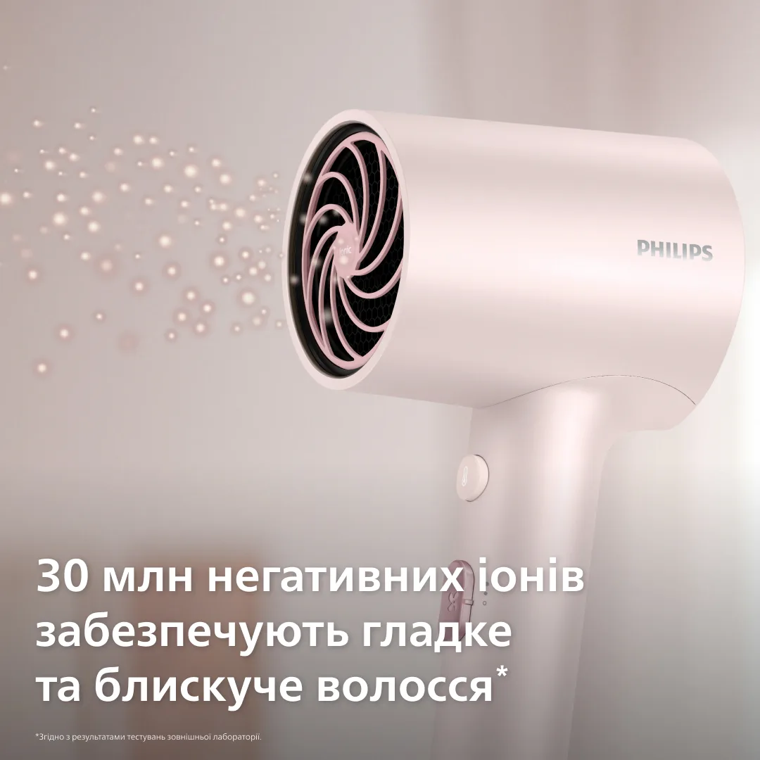 Фен Philips 1600 Вт 2 швидкості 2 температури Рожевий