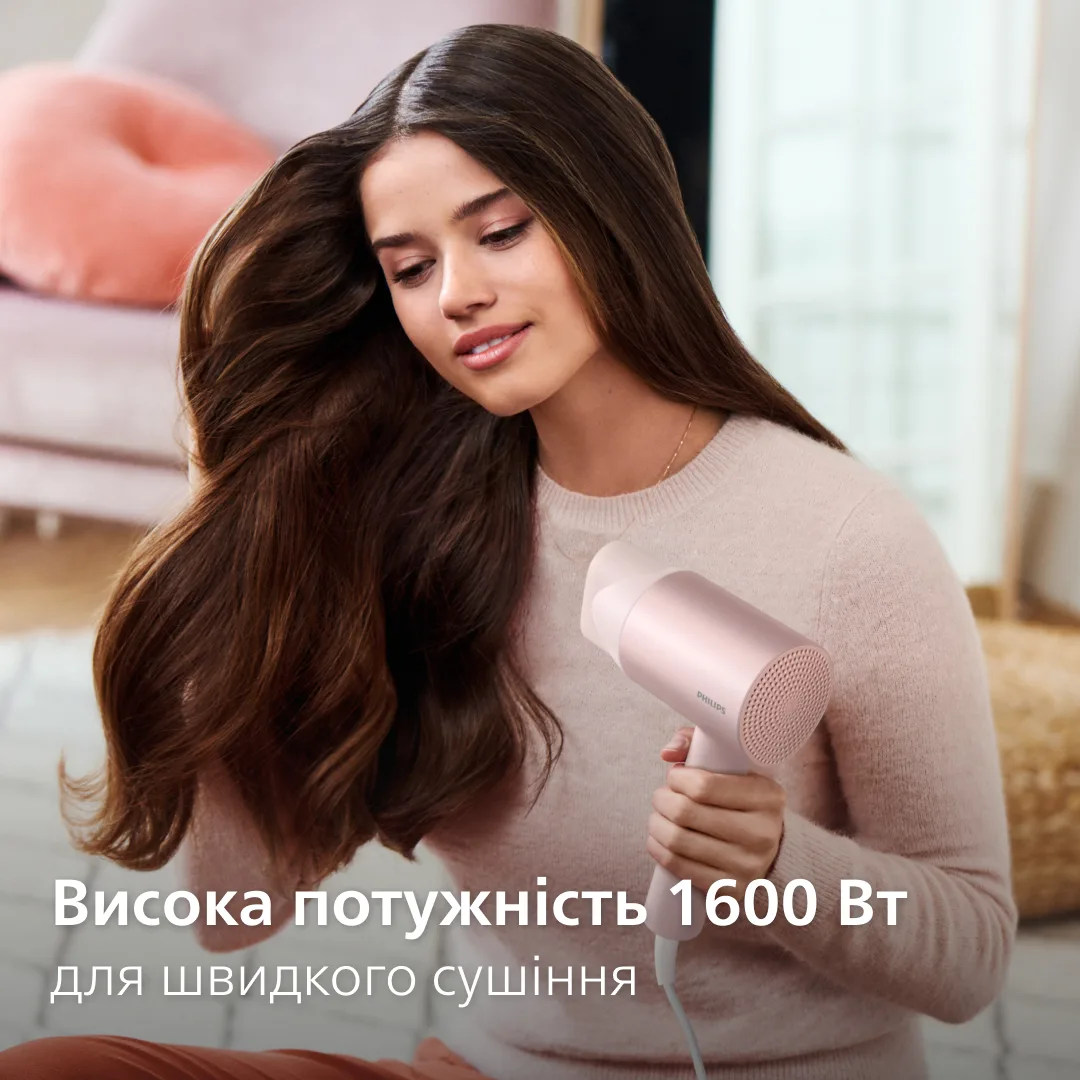 Фен Philips 1600 Вт 2 швидкості 2 температури Рожевий