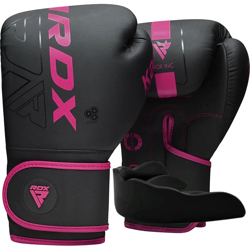 Боксерські рукавиці RDX PU 10 oz Рожеві з капою в комплекті