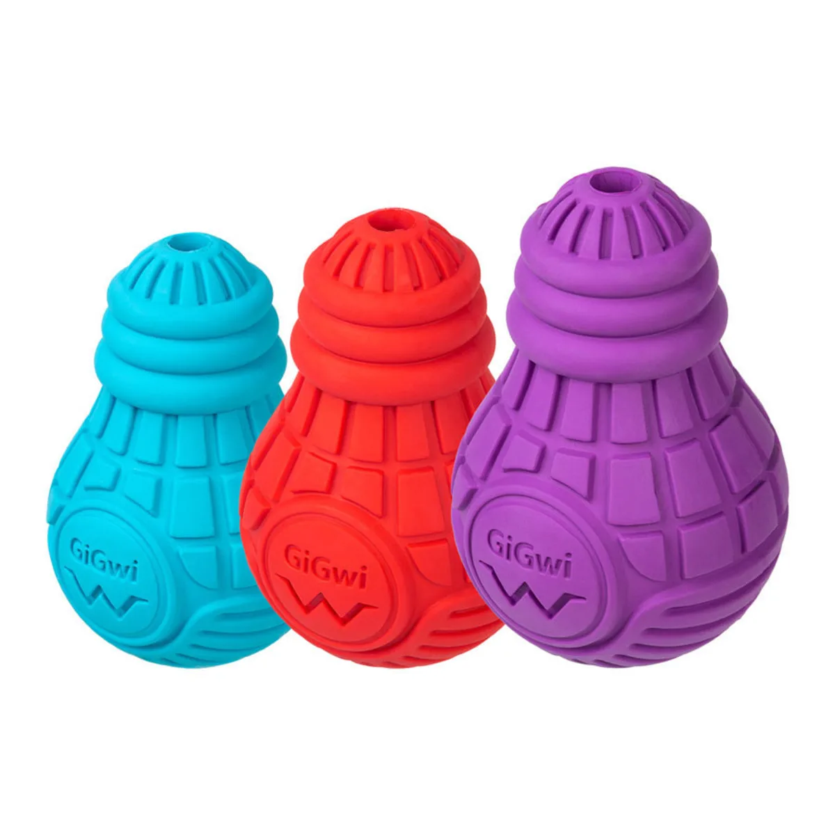 Іграшка для собак GiGwi Bulb Rubber гумова 9x6 см S блакитна