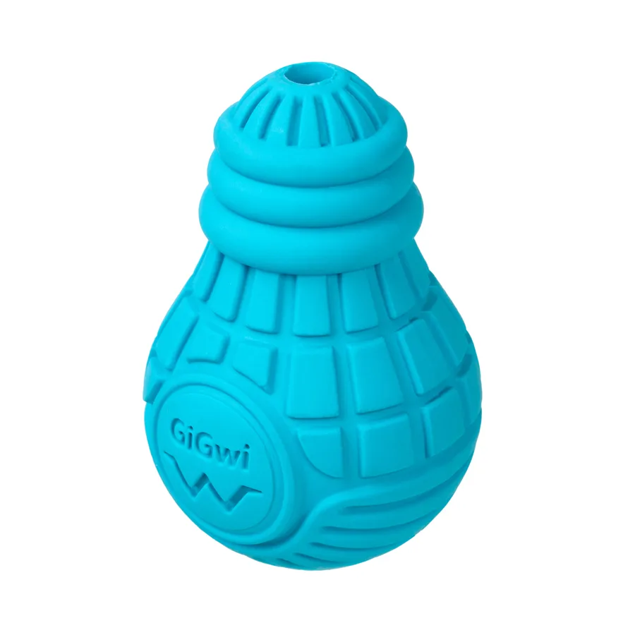 Іграшка для собак GiGwi Bulb Rubber гумова 9x6 см S блакитна