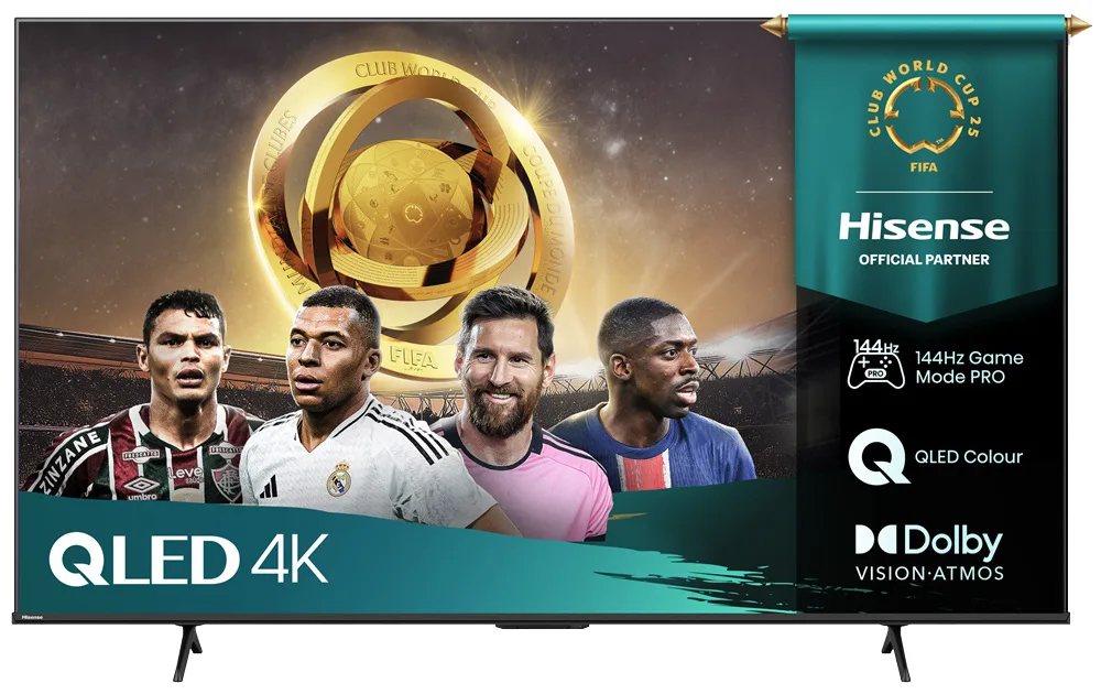 LED телевізор Hisense QLED 65 дюймів чорний UHD 4K 144 Гц