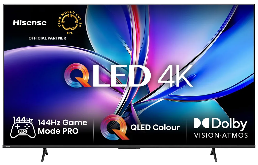 LED телевізор Hisense QLED 65 дюймів чорний UHD 4K 144 Гц