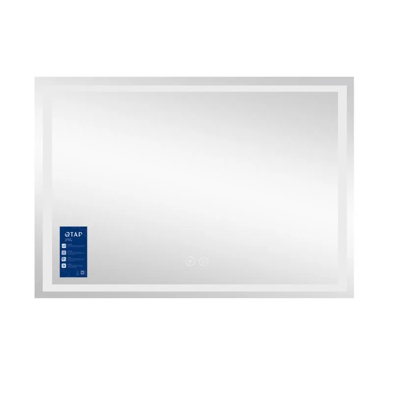 Дзеркало настінне Qtap Mideya MI1 з LED-підсвічуванням 1200х800 мм алюміній