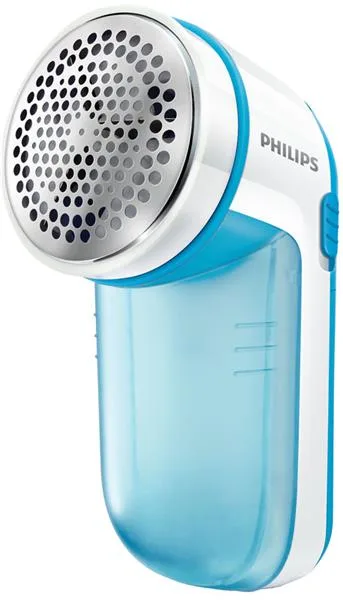 Прилад для усунення катишків Philips, 8800 обертів на хвилину, велика площа лез, 2xAA батареї в комплекті, блакитного кольору.