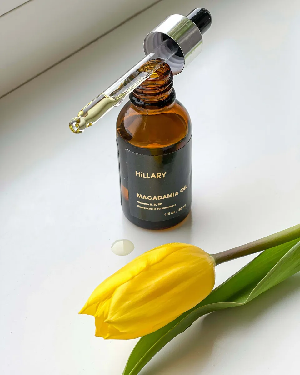 Органічна нерафінована олія макадамії холодного віджиму Hillary Organic Cold-Pressed Macadamia Oil, 30 мл
