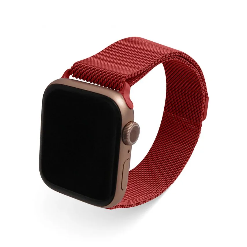 Ремешок для Apple Watch миланская петля металл 38-40 мм красный чай