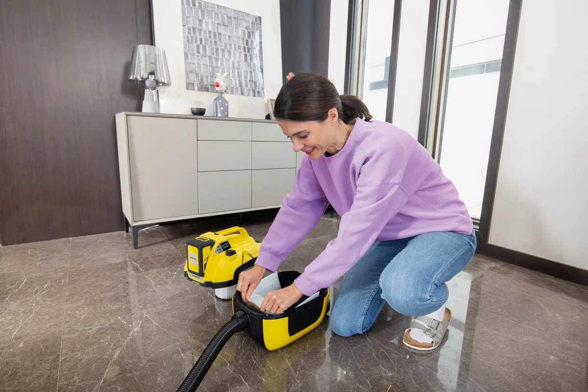 Флисовые мешки для пылесосов Karcher WD 1, комплект из 4 штук, артикул 2863-3250