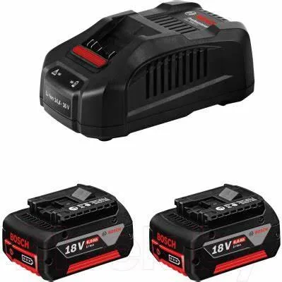 Акумуляторний набір Bosch Li-Ion 18В 4000 мАг 2 шт зарядний пристрій 18В 40W