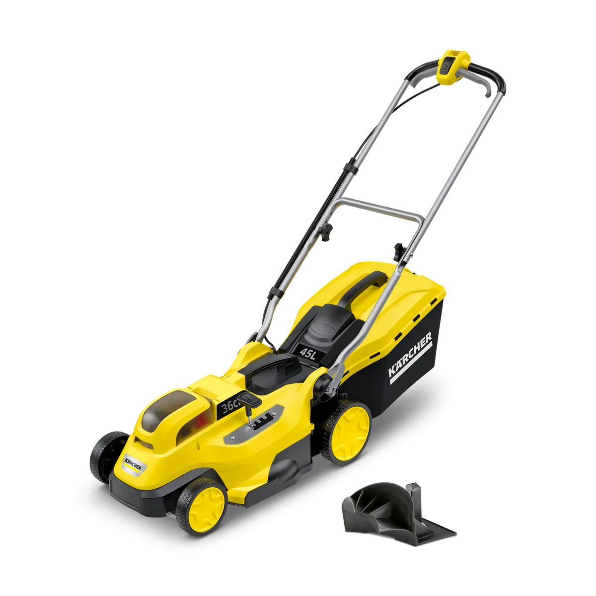 Аккумуляторная газонокосилка Karcher LMO 18-36, 18В, 36 см, высота скашивания 30-70 мм, без батареи и зарядного устройства