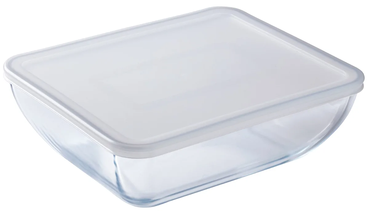 Форма Pyrex боросилікатне скло 22х17 см з кришкою