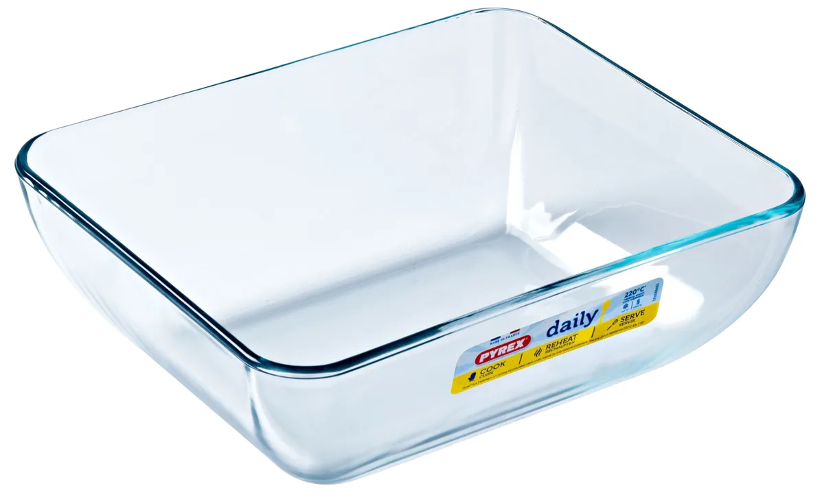Форма Pyrex боросилікатне скло 22х17 см з кришкою
