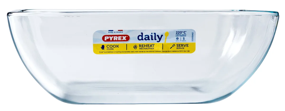 Форма Pyrex боросилікатне скло 22х17 см з кришкою