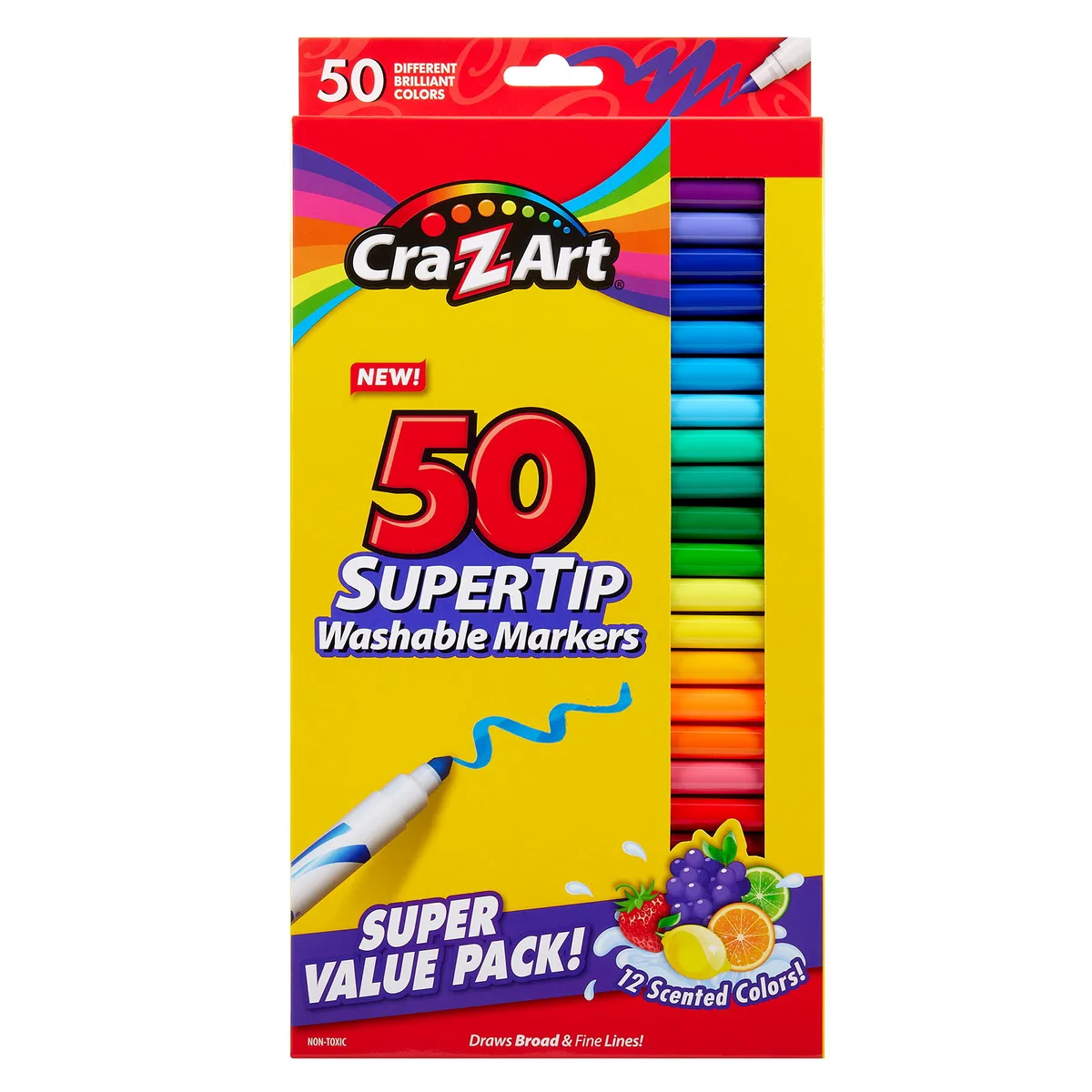 Маркери легкосмываемые Cra-Z-Art ароматизированные, 50 шт.