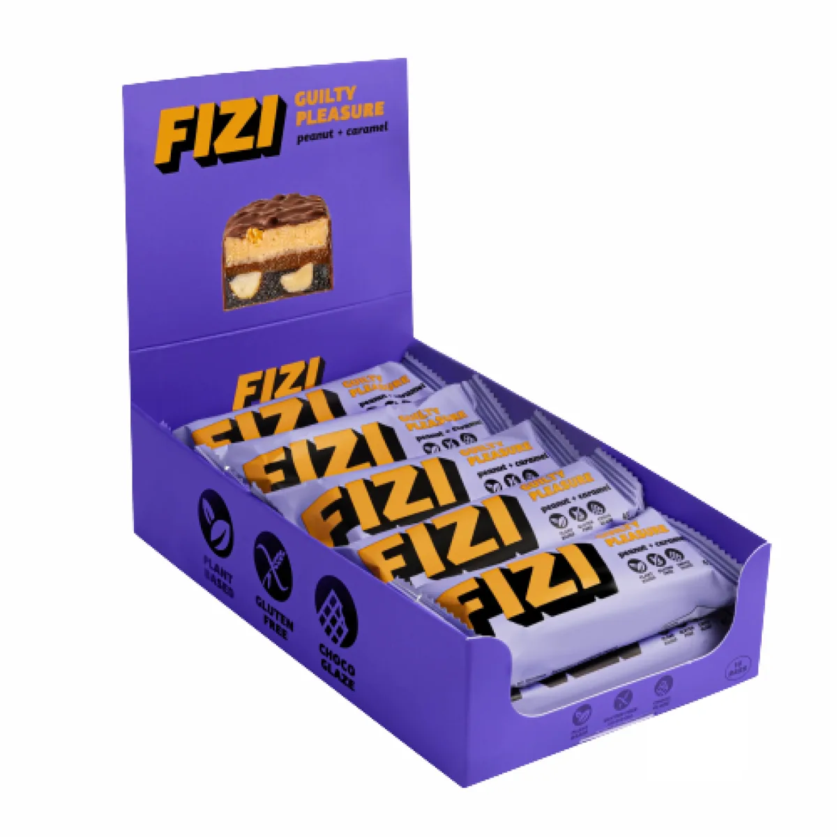 Шоколадний батончик FIZI 450 г Арахіс-Карамель
