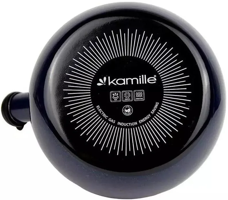 Чайник эмалированный Kamille 2.2л со свистком темно-синий