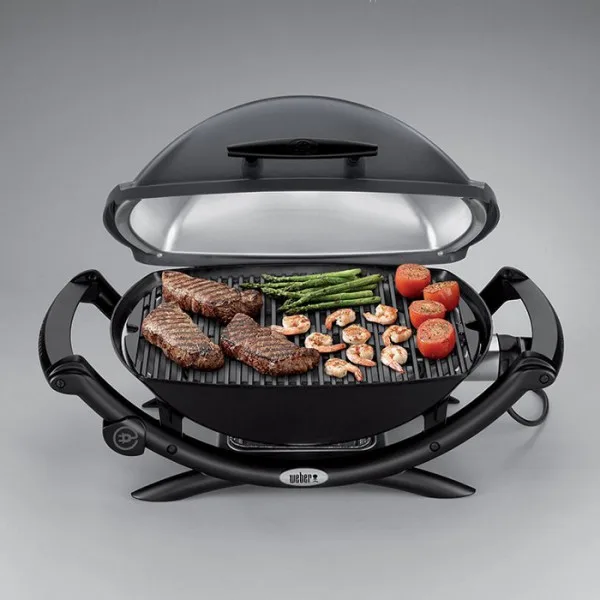 Електричний гриль Weber чавун 54х39 см чорний