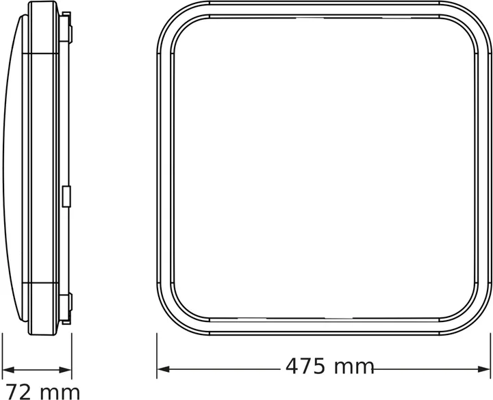 Светильник накладной Osram 72Вт 4000K 480мм квадратный