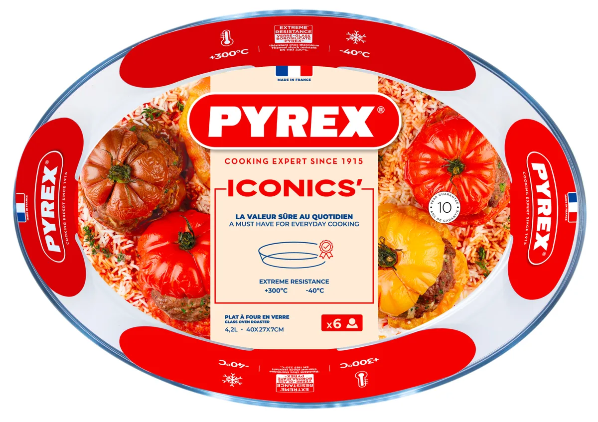 Форма для запекания Pyrex боросиликатное стекло овальная 40х27 см