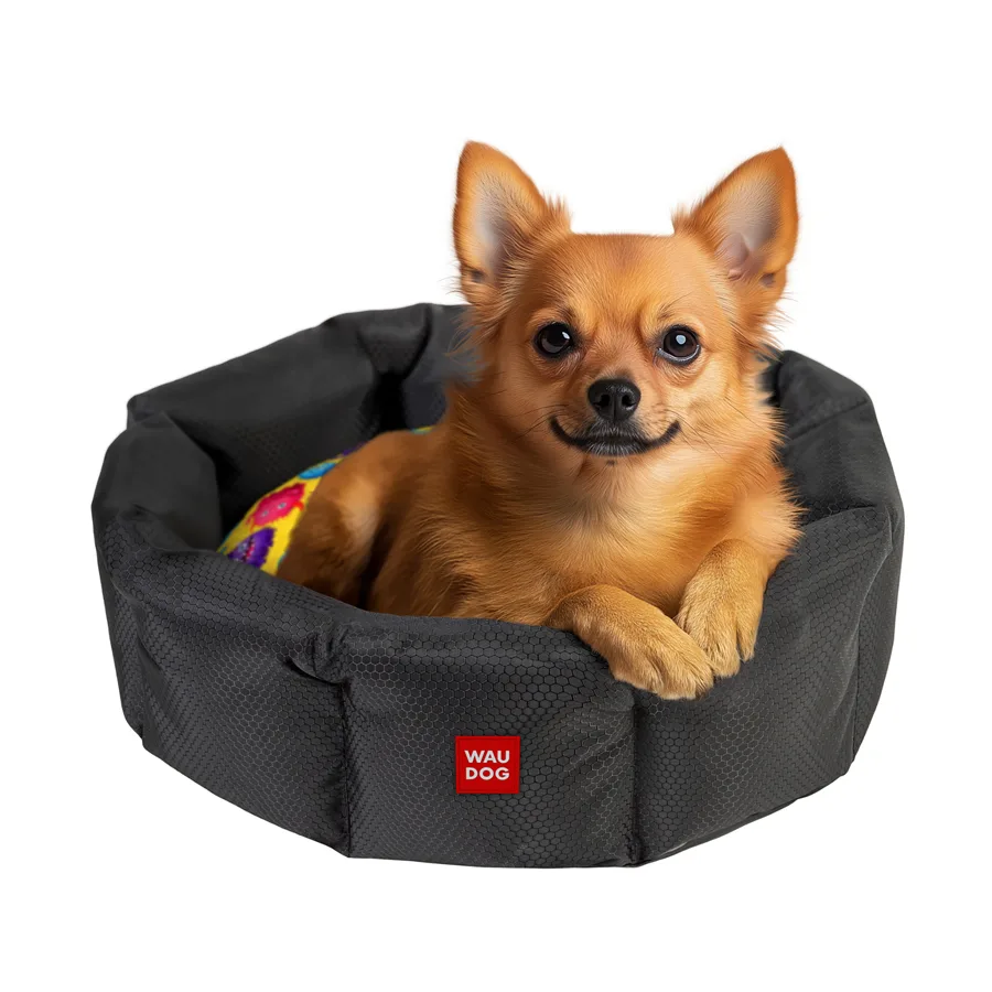 Лежанка для собак WAUDOG Relax 52x42x19 см Поліестер Мохнаті монстри