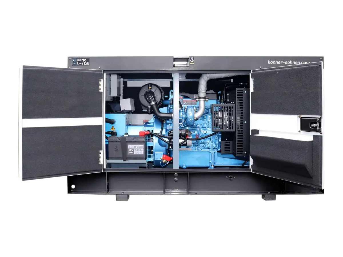 Дизельний генератор KonnerSohnen KS 35-3BE, 230/400В, 35/32кВА, трифазний, електричний стартер, система передстартового підігріву.