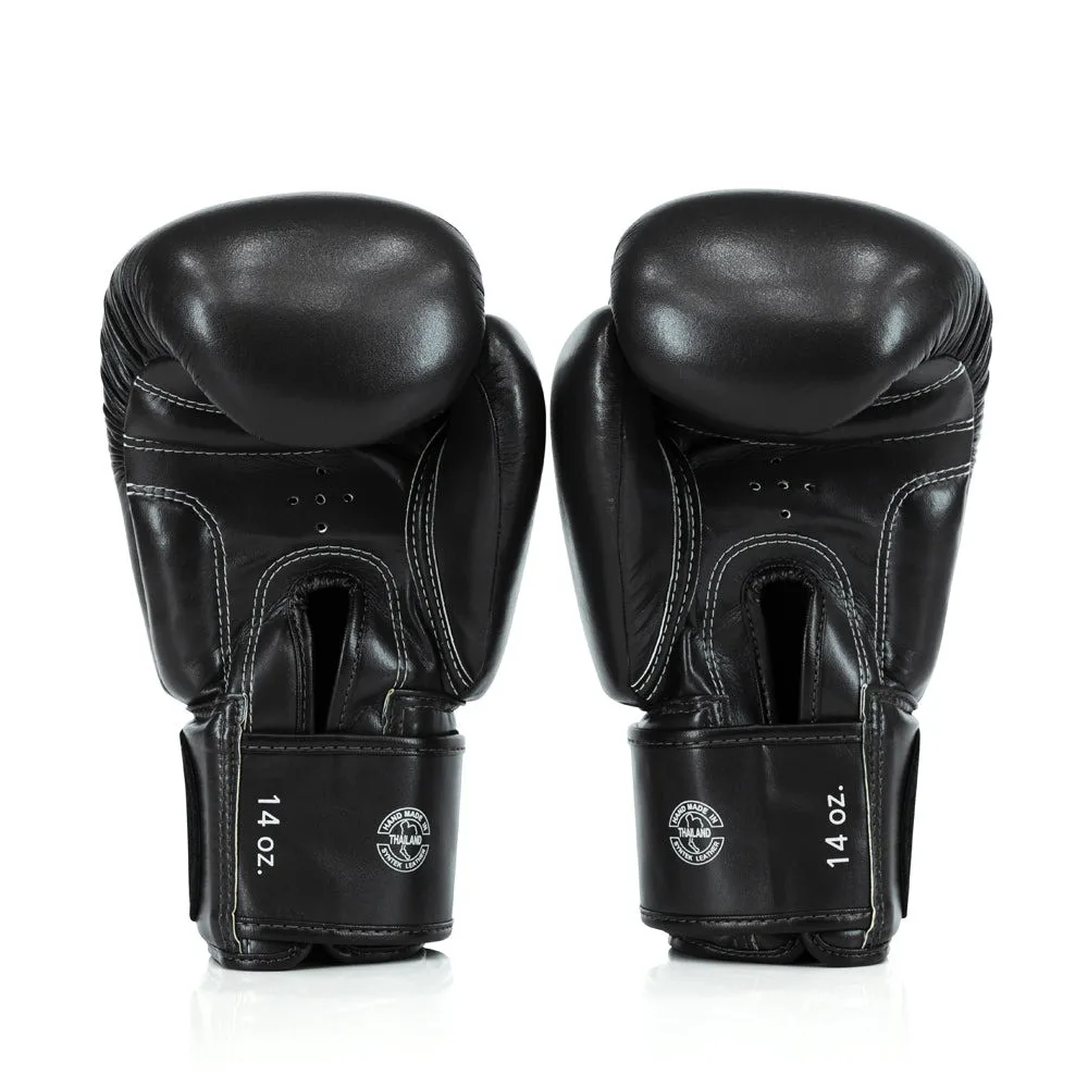 Боксерські рукавиці Fairtex штучна шкіра 10 унцій чорні