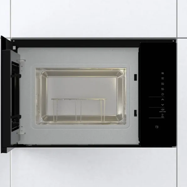 Встраиваемая микроволновка Gorenje, 25 л, электронное управление, 900 Вт, гриль, дисплей, инвертор, черный цвет