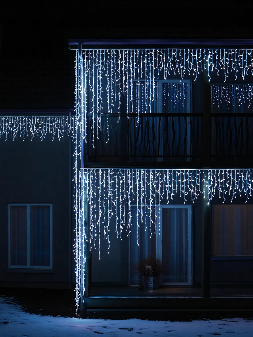 Вулична гірлянда 36 м 600 LED білий провід