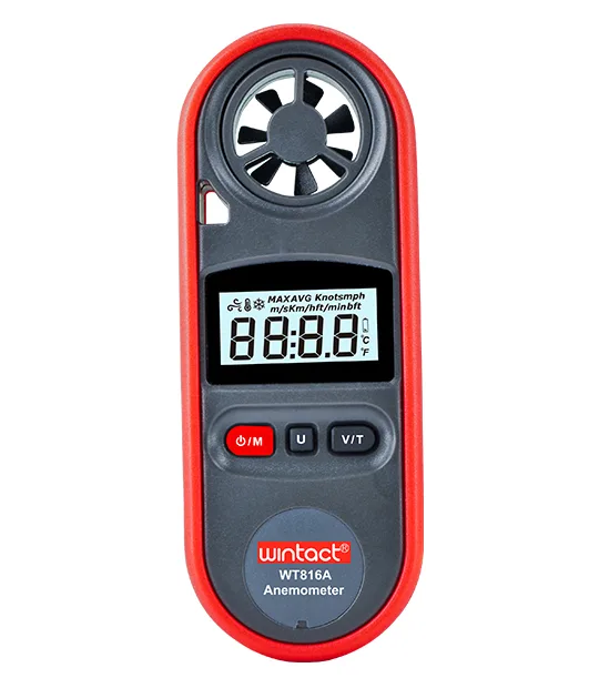 Анемометр цифровий WINTACT WT816A 0,7-30 м/с 126х47х21 мм чорний