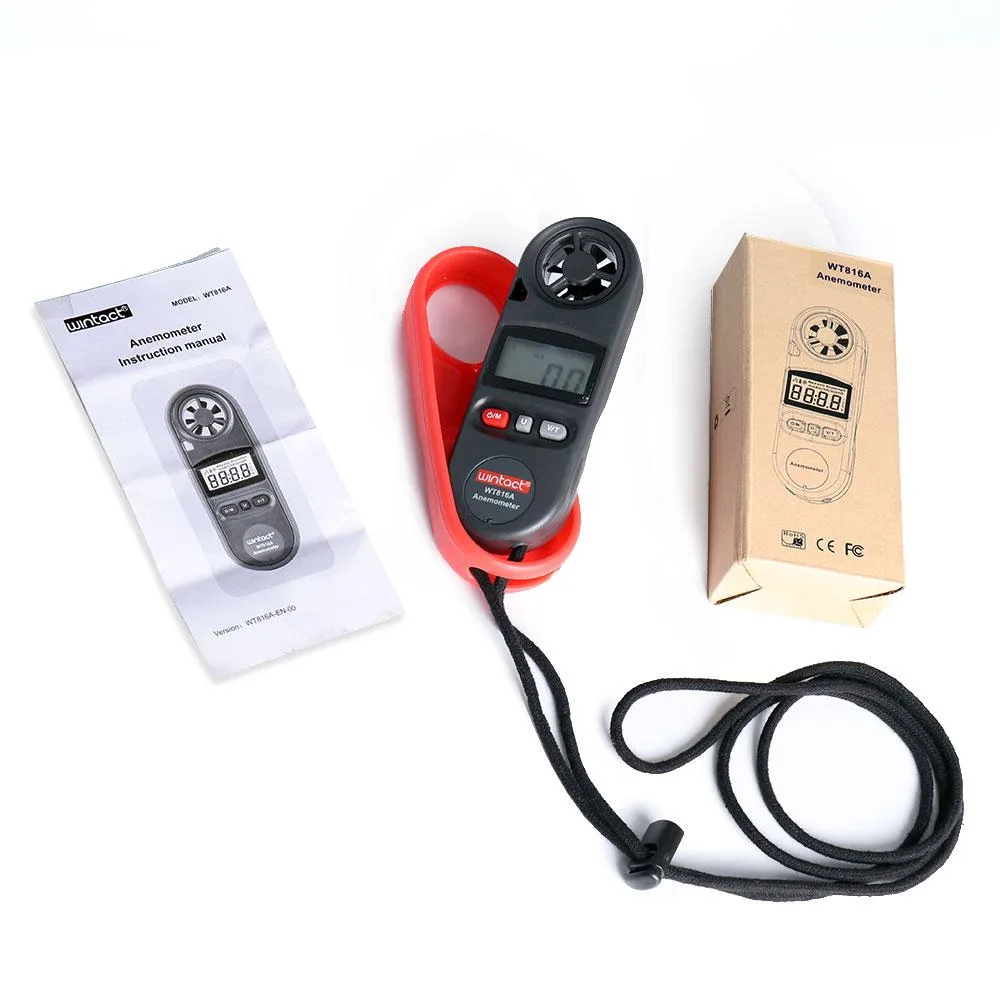 Анемометр цифровий WINTACT WT816A 0,7-30 м/с 126х47х21 мм чорний