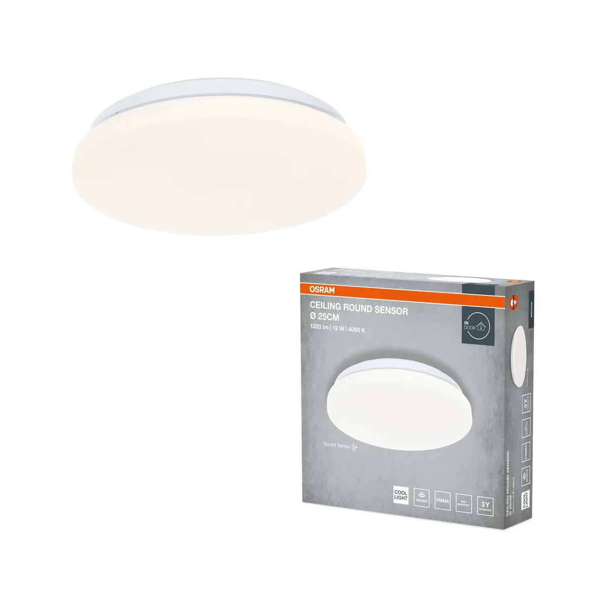 Світильник OSRAM накладний LED 12Вт 1320лм Ø257мм 4000К