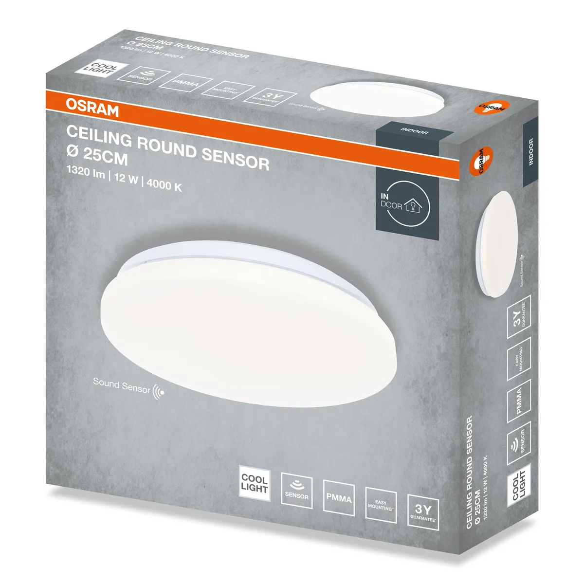 Світильник OSRAM накладний LED 12Вт 1320лм Ø257мм 4000К
