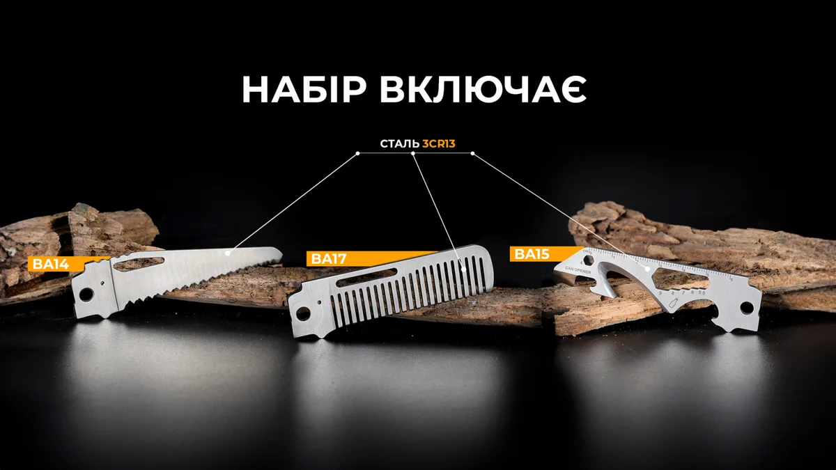 Набір змінних клинків Roxon 3in1 нержавіюча сталь 54,5-69,5 мм