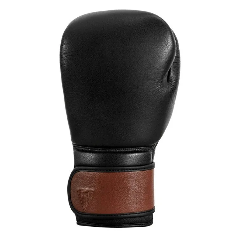Боксерські рукавиці TITLE натуральна шкіра 12 oz чорні