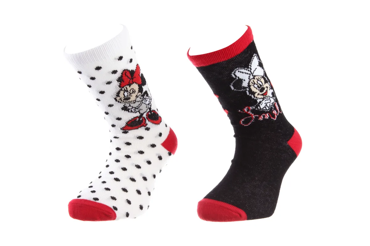 Шкарпетки DISNEY MINNIE 59% бавовна 31-34 білий чорний 2 пари