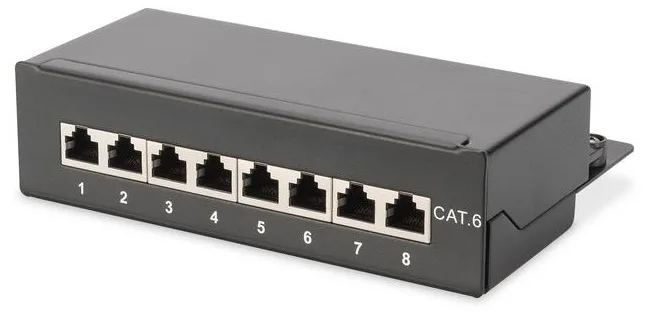 Патч-панель DIGITUS САТ 6 STP, настільна, 8 портів, зібрана