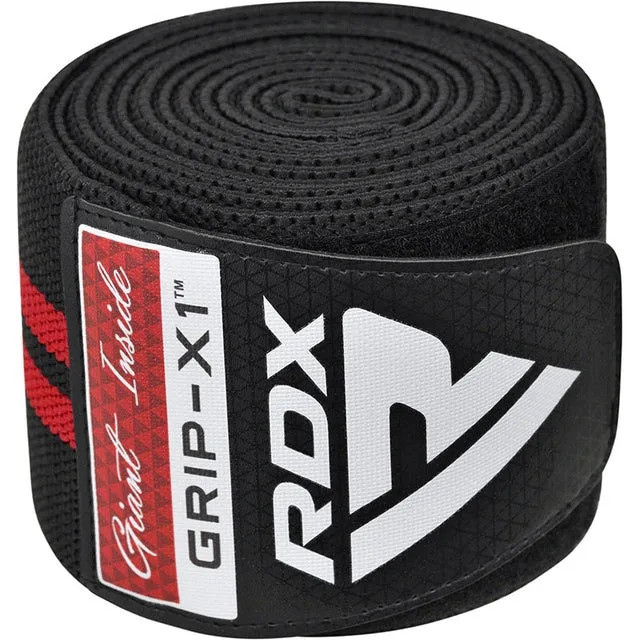 Бинти на коліна RDX GYM бавовна 200 см чорні червоні