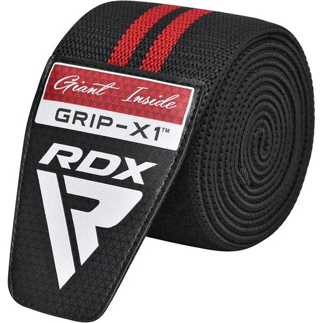 Бинти на коліна RDX GYM бавовна 200 см чорні червоні