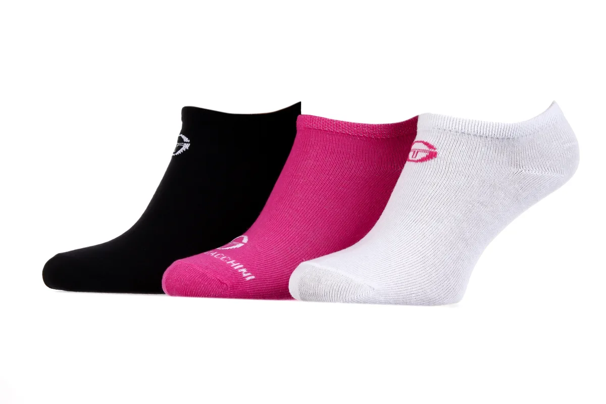 Шкарпетки Sergio Tacchini 3-pack 36-41 бавовна чорний білий рожевий